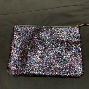 Kate spade multicolor glitter clutch